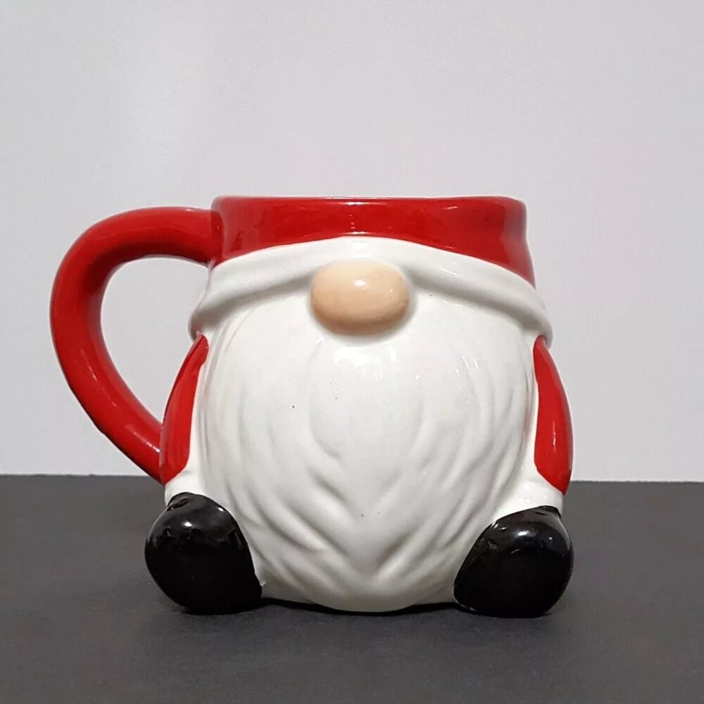 NEW Winter Wonder Lane Santa Figural Gnome Mug 16 OZ Ceramic